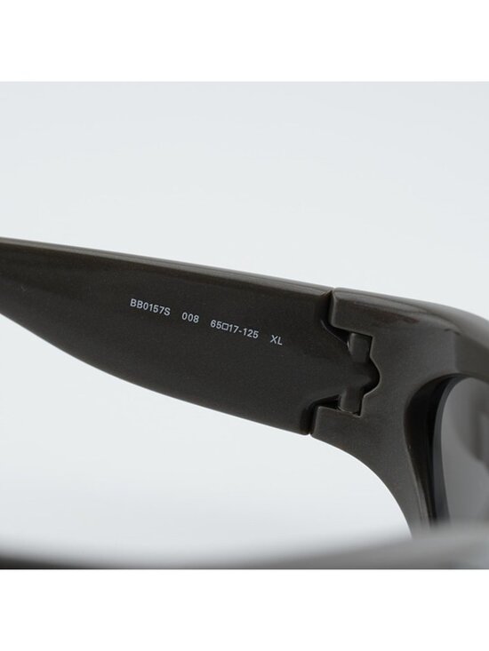 Balenciaga BB0157S 008 Sport Sunglasses Grey Geometric Frame, Grey Lenses main image 7